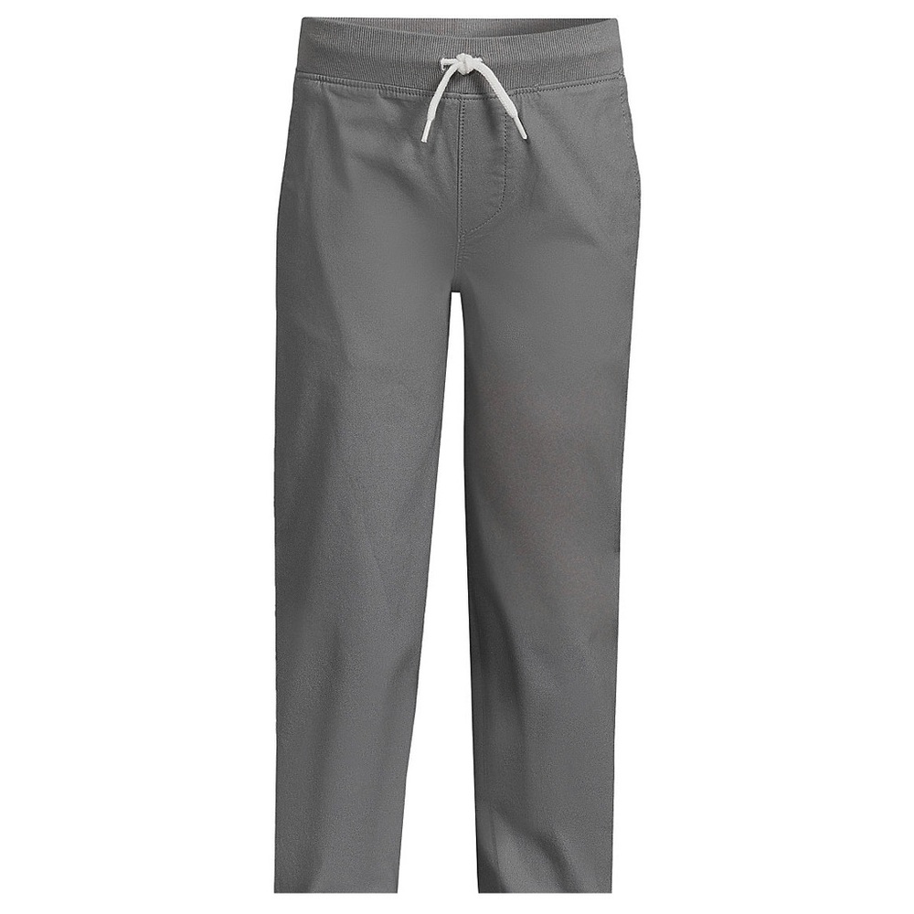 NWT Lands End Gray Iron Knee Pull on Pants Size 8